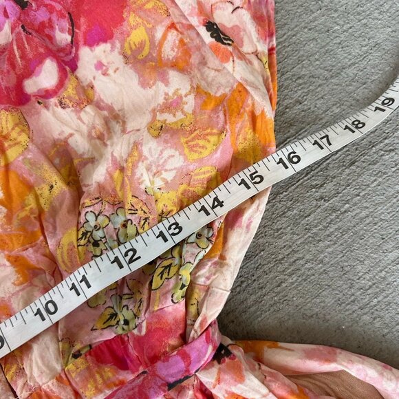 Free People Freddy Tie Mini Dress Women’s Small Fruit Punch Combo Boho Floral - Picture 3 of 5